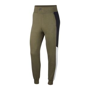 NIKE Olive Green Color Block Street Wear Jogger Sweatpants